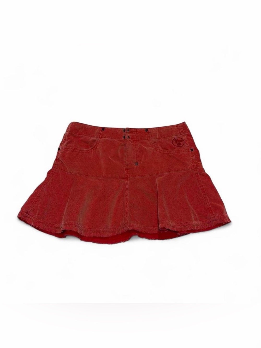 Vintage Diesel Red Corduroy Mini Skirt